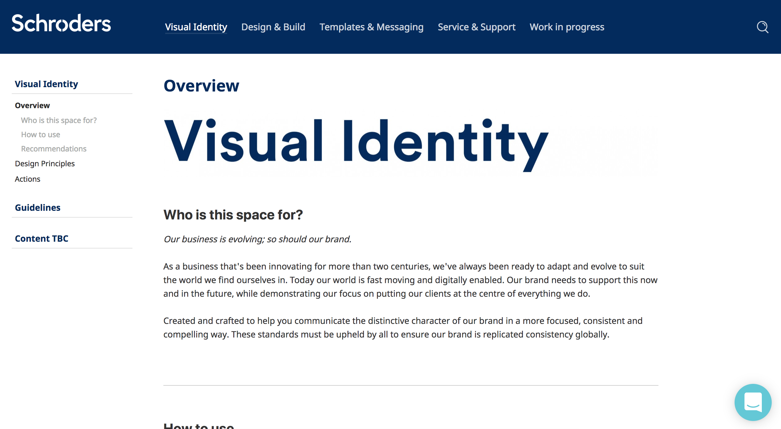 Schroders visual identity guidelines